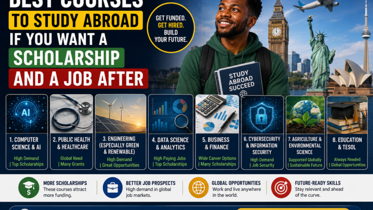 Best Courses To Study Abroad If You Want A Scholarship And A Job After