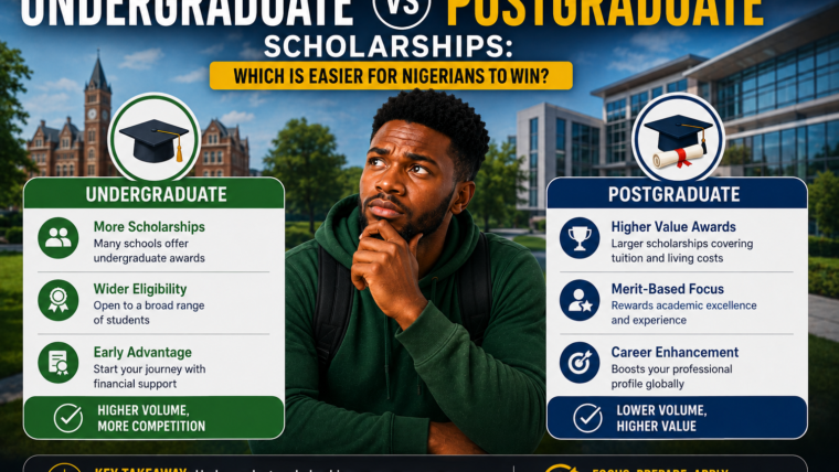 Undergraduate Vs Postgraduate Scholarships: Which Is Easier For Nigerians To Win?